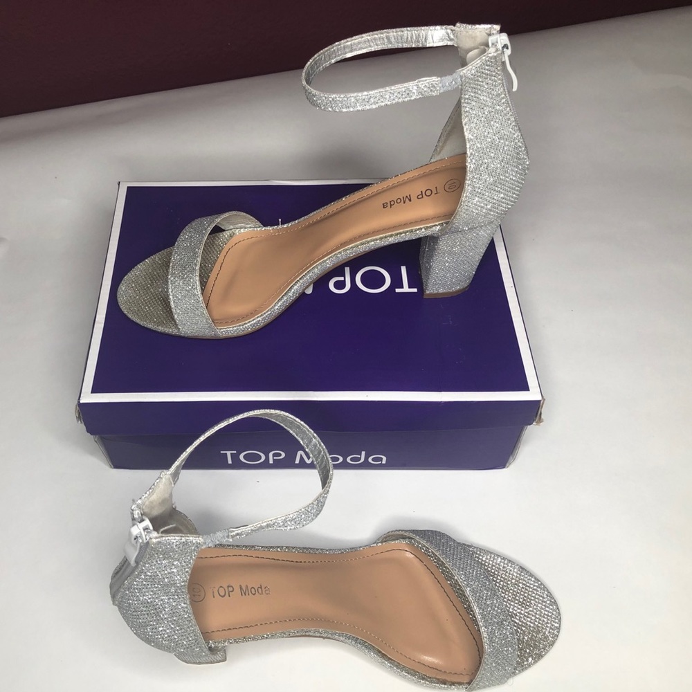 COPY - COPY - Silver sparkly heels